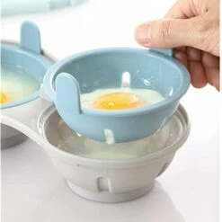 Microonde Egg Poacher Gadget Da Cucina Scatola Per Uova A Vapore Creativa Vassoio Per Uova A Microonde Doppio Forno A Vapore Forno A Microonde Stampo Da Cucina -Piccoli Elettrodomestici Negozio 94289473 3