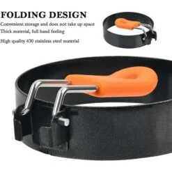 Grande 3quot Anelli Per Uova Antiaderenti Set Di 4 Anelli Per Uova In Acciaio Inossidabile Con Pennello Ad Olio -Piccoli Elettrodomestici Negozio 94292478 3