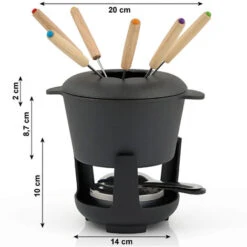 BBQ-Toro Set Per Fonduta In Ghisa Da 13 Pezzi Per 6 Persone 1 L Stagionato -Piccoli Elettrodomestici Negozio 94789799 3