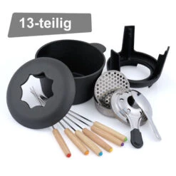 BBQ-Toro Set Per Fonduta In Ghisa Da 13 Pezzi Per 6 Persone 1 L Stagionato -Piccoli Elettrodomestici Negozio 94789799 5