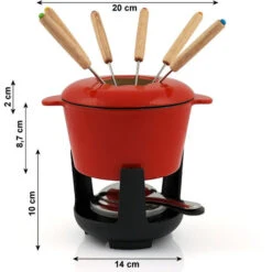 BBQ-Toro Set Per Fonduta In Ghisa Da 13 Pezzi Per 6 Persone 1 L Rosso Smaltato 7 BBQ-Toro Set Per Fonduta In Ghisa Da 13 Pezzi Per 6 Persone 1 L Rosso Smaltato -Piccoli Elettrodomestici Negozio 94789862 3