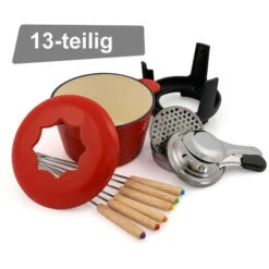 BBQ-Toro Set Per Fonduta In Ghisa Da 13 Pezzi Per 6 Persone 1 L Rosso Smaltato 9 BBQ-Toro Set Per Fonduta In Ghisa Da 13 Pezzi Per 6 Persone 1 L Rosso Smaltato -Piccoli Elettrodomestici Negozio 94789862 5