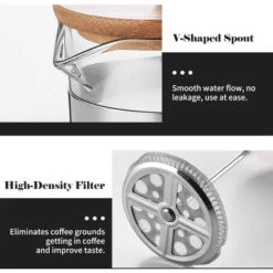 Caffettiera French Press Da 20 Once Con Manico In Legno Filtro Ad Alta Densità Teiera In Vetro Borosilicato Resistente Al Calore Pressa Per Caffè (20 Once) 7 Caffettiera French Press Da 20 Once Con Manico In Legno Filtro Ad Alta Densità Teiera In Vetro Borosilicato Resistente Al Calore Pressa Per Caffè (20 Once) -Piccoli Elettrodomestici Negozio 94914349 3
