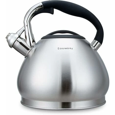 Bollitore A Fischio A Induzione In Acciaio Inossidabile, Bollitore Da 2,3 L Per Tutte Le Piastre Elettriche, Bollitore A Fischio Con Manico Resistente Al Calore E Antiscivolo, Bollitore Per Tè E Caffè 1 Bollitore A Fischio A Induzione In Acciaio Inossidabile, Bollitore Da 2,3 L Per Tutte Le Piastre Elettriche, Bollitore A Fischio Con Manico Resistente Al Calore E Antiscivolo, Bollitore Per Tè E Caffè