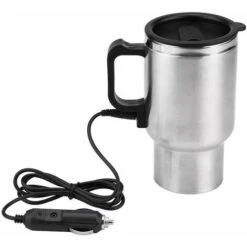 Bollitore Elettrico Per Auto Tazza Isolata Tazza Riscaldante Da Viaggio Thermos 450ml 12V Acciaio Inossidabile -Piccoli Elettrodomestici Negozio 95703761 3