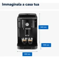 De'Longhi Perfetto Magnifica S ECAM11.112.B, Macchina Da Caffè Automatica Per Espresso E Cappuccino, Caffè In Grani O In Polvere, Con Tasti A Selezione Diretta, Spegnimento Automatico, MODELLO 2023 -Piccoli Elettrodomestici Negozio 95811487 5