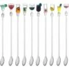 Agitatori Per Bevande Colorate, Agitatori Per Cocktail Da 23 Cm, Agitatore In Acrilico, Cucchiaio Per Mescolare Da Bar Per Cocktail E Succhi (10 Cucchiai Per Mescolare)