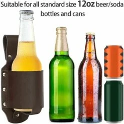 Fondina Per Birra Classica Fondina Per Birra In Pelle PU Portabevande In Vita Stile Cowboy Per Bottiglia Di Birra Da 12 Once Lattina Di Birra Porta Birra Soda Cintura Bevanda Vita Ba -Piccoli Elettrodomestici Negozio 96215638 4