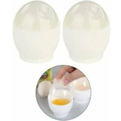 2pcs Microonde Cuociuova Tazza Bracconiere Uovo Caldaia Vapore Uova Senza Gli Strumenti Guscio D'uovo -Piccoli Elettrodomestici Negozio 96232339 5