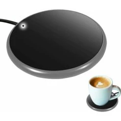 Scaldatazze LITZEE, Scaldatazze, Scaldatazze USB, Scaldatazze Da Tavolo Portatile, Per Scaldatazze Per Cacao, Tè, Latte, Bevande, Per Regali Di Caffè. Platino E Argento