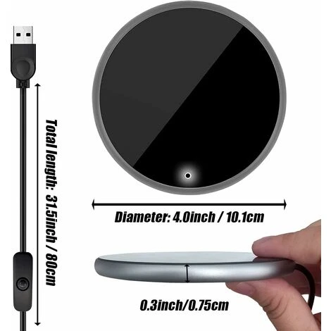 Scaldatazze LITZEE, Scaldatazze, Scaldatazze USB, Scaldatazze Da Tavolo Portatile, Per Scaldatazze Per Cacao, Tè, Latte, Bevande, Per Regali Di Caffè. Platino E Argento 2 Scaldatazze LITZEE, Scaldatazze, Scaldatazze USB, Scaldatazze Da Tavolo Portatile, Per Scaldatazze Per Cacao, Tè, Latte, Bevande, Per Regali Di Caffè. Platino E Argento - immagine 2