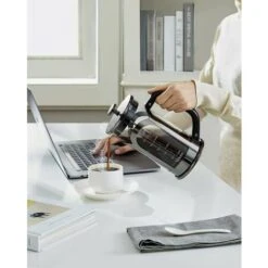Macchina Per Caffè E Tè, Caffettiera In Vetro Borosilicato Resistente Al Calore In Acciaio Inossidabile 304 Con 4 Filtri, Resistente E Facile Da Pulire, 100% Senza BPA, 34 Oz, Argento 8 Macchina Per Caffè E Tè, Caffettiera In Vetro Borosilicato Resistente Al Calore In Acciaio Inossidabile 304 Con 4 Filtri, Resistente E Facile Da Pulire, 100% Senza BPA, 34 Oz, Argento -Piccoli Elettrodomestici Negozio 98119533 4