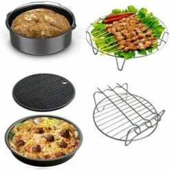 Accessori Per Friggitrice Ad Aria Da 6 '' 8 Pezzi, Kit Di Accessori Per Friggitrice Ad Aria Calda Universale Per E Tutte Le Friggitrici Ad Aria MaASDues (2.3-3.2L), Kueatily -Piccoli Elettrodomestici Negozio 98386094 3
