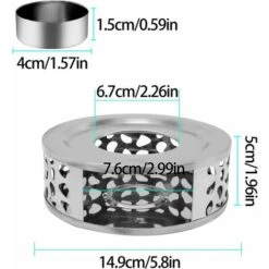 Scalda Teiera In Acciaio Inossidabile, Base Scalda Teiera Con Portacandele Rotondo Per Tè, Caffè, Isolamento Del Latte -Piccoli Elettrodomestici Negozio 98703743 3