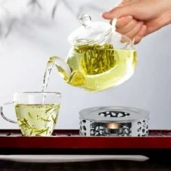 Scalda Teiera In Acciaio Inossidabile, Base Scalda Teiera Con Portacandele Rotondo Per Tè, Caffè, Isolamento Del Latte -Piccoli Elettrodomestici Negozio 98703743 4