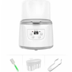 Scaldabiberon 4 In 1 Sterilizzatore A Vapore Per Biberon Scaldapappa Veloce Capacità Di 2 Biberon Temperatura Regolabile Con Display A LED Per Biberon, EU 400W