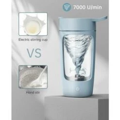Shaker Elettrico Per Proteine Tritan Da 650 Ml Senza BPA - Piccolo Portatile - Frullatore Elettrico Ricaricabile Tramite USB -Piccoli Elettrodomestici Negozio 98708613 3