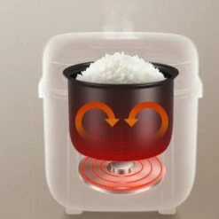 Mini Cuociriso 1.2L, 1-2 Persone, Supporto Preimpostato Per Mantenere Caldo, Cuociriso Multifunzione, Verde Scuro -Piccoli Elettrodomestici Negozio 98711081 5