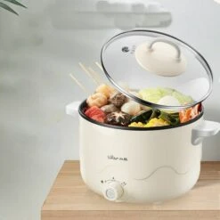 Piccola Pentola Elettrica In Acciaio Inossidabile Da 2,5 Litri, Pentola Elettrica Portatile Per Camera Degli Studenti/studio/hotel/campeggio/ufficio 7 Piccola Pentola Elettrica In Acciaio Inossidabile Da 2,5 Litri, Pentola Elettrica Portatile Per Camera Degli Studenti/studio/hotel/campeggio/ufficio -Piccoli Elettrodomestici Negozio 98713483 3