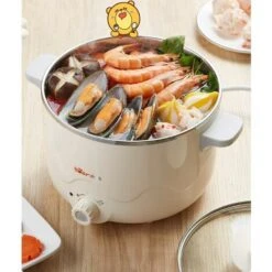 Piccola Pentola Elettrica In Acciaio Inossidabile Da 2,5 Litri, Pentola Elettrica Portatile Per Camera Degli Studenti/studio/hotel/campeggio/ufficio 9 Piccola Pentola Elettrica In Acciaio Inossidabile Da 2,5 Litri, Pentola Elettrica Portatile Per Camera Degli Studenti/studio/hotel/campeggio/ufficio -Piccoli Elettrodomestici Negozio 98713483 5