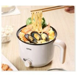 Piccola Pentola Elettrica In Acciaio Inossidabile Da 1,3 Litri, Pentola Elettrica Portatile Per Camera Degli Studenti/studio/hotel/campeggio/ufficio(B) -Piccoli Elettrodomestici Negozio 98719555 4