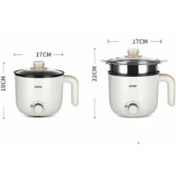 Piccola Pentola Elettrica In Acciaio Inossidabile Da 1,3 Litri, Pentola Elettrica Portatile Per Camera Degli Studenti/studio/hotel/campeggio/ufficio(B) -Piccoli Elettrodomestici Negozio 98719555 5