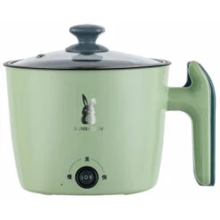 Pentola Elettrica Multifunzionale Pentola Elettrica Pentola Elettrica Mini Antiaderente , Verde