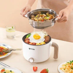 Fornello Di Riso Multifunzione In Acciaio Inossidabile Da 1,5 Litri Fornello Di Riso Multifunzionale / Fornello Di Riso Portatile Da Studio / Hotel, (gabbia A Scala In Acciaio Inossidabile)