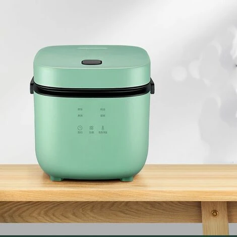 Mini Cuociriso 1.2L, 1-2 Persone, Supporto Preimpostato Per Mantenere Caldo, Cuociriso Multifunzione, Verde 2 Mini Cuociriso 1.2L, 1-2 Persone, Supporto Preimpostato Per Mantenere Caldo, Cuociriso Multifunzione, Verde - immagine 2