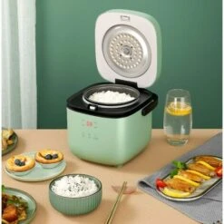 Mini Cuociriso 1.2L, 1-2 Persone, Supporto Preimpostato Per Mantenere Caldo, Cuociriso Multifunzione, Verde 7 Mini Cuociriso 1.2L, 1-2 Persone, Supporto Preimpostato Per Mantenere Caldo, Cuociriso Multifunzione, Verde -Piccoli Elettrodomestici Negozio 98721725 3