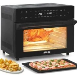 Forno Friggitrice Ad Aria Calda 30Lt Digitale 1800W Frigge Cuoce Senza Olio Nero -Piccoli Elettrodomestici Negozio 99493000 5