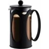 Caffettiera, Vetro Borosilicato - 3 Tazze (0,35 L), Nera