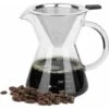 Caffettiera Pour Over Con Filtro In Acciaio Inossidabile, Caraffa In Vetro Borosilicato Con Manico, Non Sono Necessari Filtri Di Carta (400 Ml)
