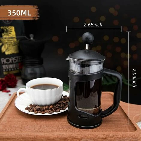 Pressa Francese Da 2 Tazze, Pressa Francese, Perfetta Per Gli Amanti Del Caffè, Caffè Mattutino, Caffettiera Dal Sapore Massimo Con Filtro In Acciaio Inossidabile, Da 12 Once / 350 Ml 3 Pressa Francese Da 2 Tazze, Pressa Francese, Perfetta Per Gli Amanti Del Caffè, Caffè Mattutino, Caffettiera Dal Sapore Massimo Con Filtro In Acciaio Inossidabile, Da 12 Once / 350 Ml - immagine 3