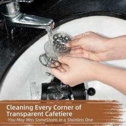 Pressa Francese Da 2 Tazze, Pressa Francese, Perfetta Per Gli Amanti Del Caffè, Caffè Mattutino, Caffettiera Dal Sapore Massimo Con Filtro In Acciaio Inossidabile, Da 12 Once / 350 Ml 9 Pressa Francese Da 2 Tazze, Pressa Francese, Perfetta Per Gli Amanti Del Caffè, Caffè Mattutino, Caffettiera Dal Sapore Massimo Con Filtro In Acciaio Inossidabile, Da 12 Once / 350 Ml -Piccoli Elettrodomestici Negozio 99784496 5