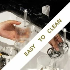 French Press, 350ml 12oz 1-2 Tazze French Press, Piccola Pressa Per Tè In Vetro Borosilicato Con Manico In Bambù -Piccoli Elettrodomestici Negozio 99784667 4